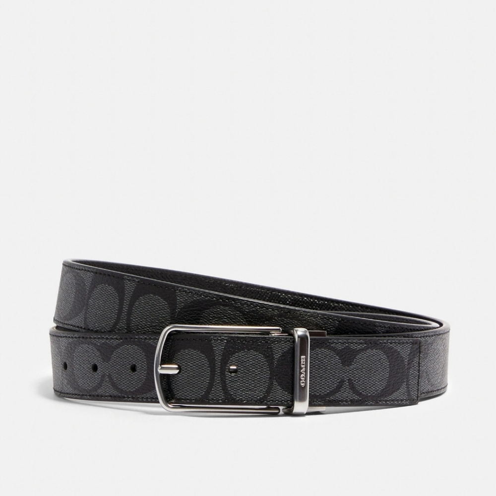 Coach Mens Skinny Buckle Reversible Dress Belt 32m